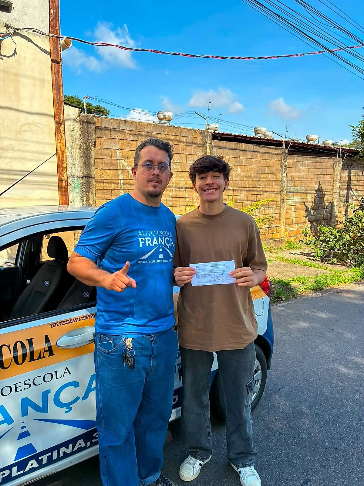 Aluno aprovado na Auto Escola França